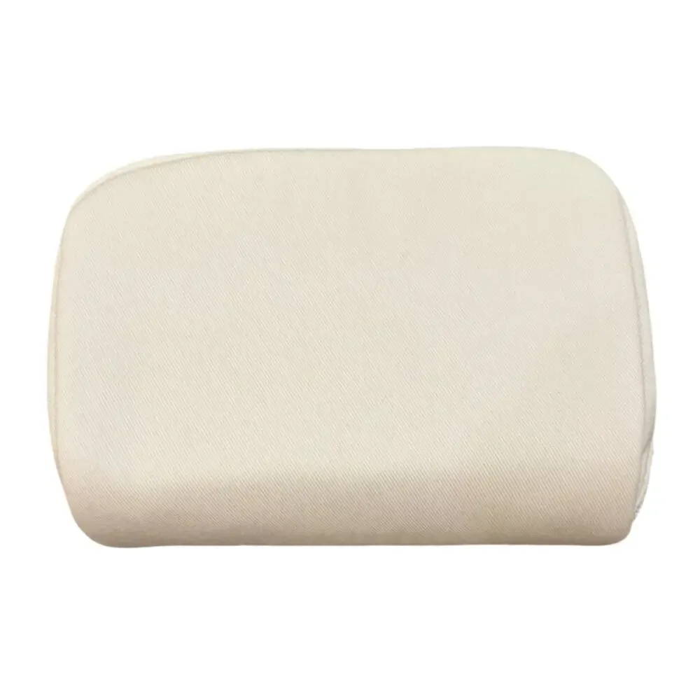 Christian Dior Canvas Cosmetic Makeup Zipper Bag Pouch Clutch - White